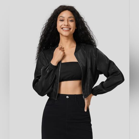 NWT Halara Casual Bomber Jacket Size XL - Picture 1 of 8